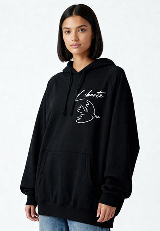 Hoodie Raglan Brodé "Liberté"