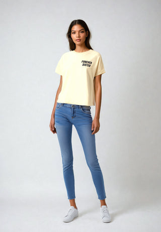 T-shirt Oversize Brodé "Forever Sisters"