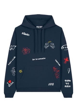 Hoodie Oversize "Graffiti Mira"