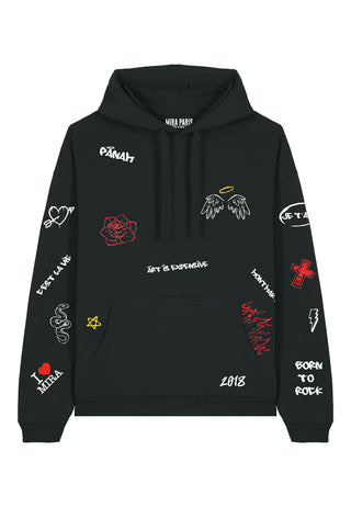 Hoodie Oversize "Graffiti Mira"