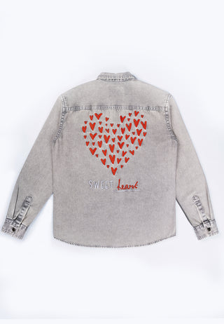 Veste en Jean Brodée "Sweetheart"