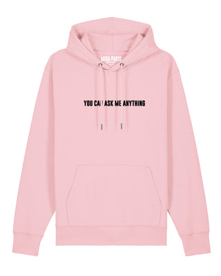 Hoodie Classic Brodé "You Can Ask Me Anything" - Mira Paris