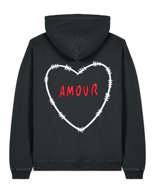 Hoodie Oversize Brodé "Amour" - Mira Paris