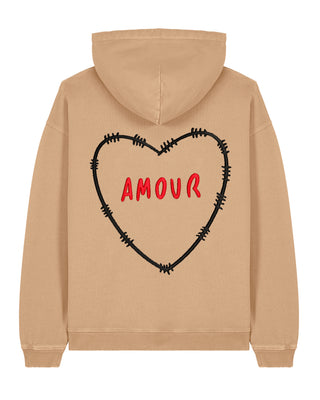 Hoodie Oversize Brodé "Amour" - Mira Paris