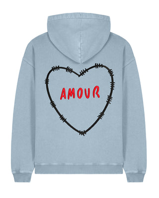 Hoodie Oversize Brodé "Amour" - Mira Paris