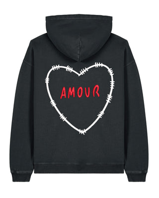 Hoodie Oversize Brodé "Amour" - Mira Paris