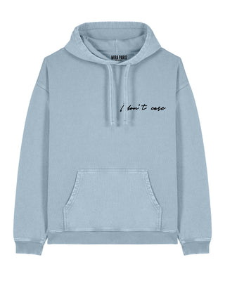 Hoodie Oversize Brodé "I Don't Care" - Mira Paris