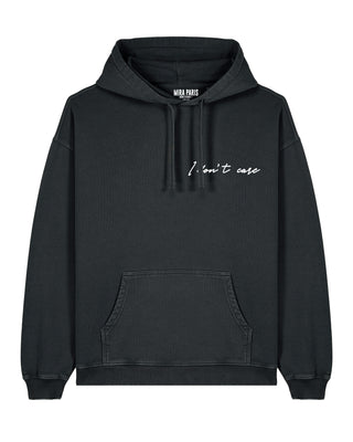 Hoodie Oversize Brodé "I Don't Care" - Mira Paris