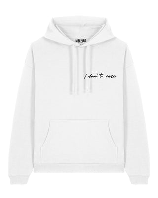 Hoodie Oversize Brodé "I Don't Care" - Mira Paris