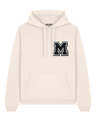 Hoodie Oversize Brodé "M" - Mira Paris