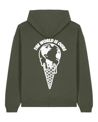 Hoodie Oversize Brodé "The World Is Ours" - Mira Paris