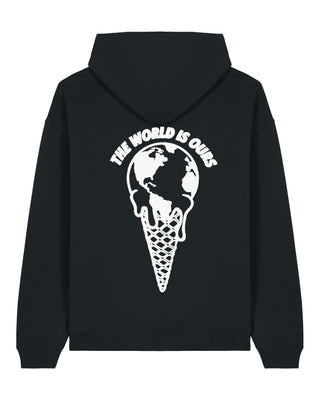Hoodie Oversize Brodé "The World Is Ours" - Mira Paris