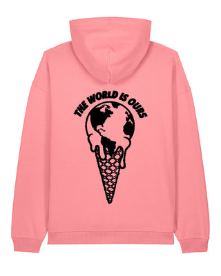 Hoodie Oversize Brodé "The World Is Ours" - Mira Paris