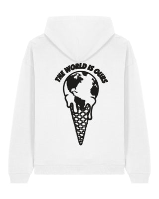 Hoodie Oversize Brodé "The World Is Ours" - Mira Paris