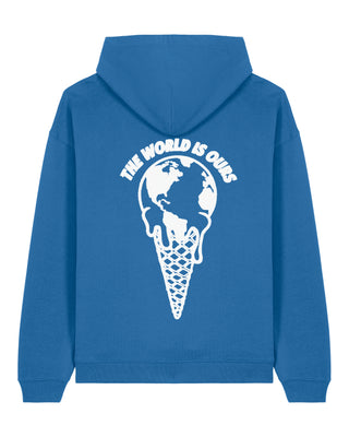 Hoodie Oversize Brodé "The World Is Ours" - Mira Paris