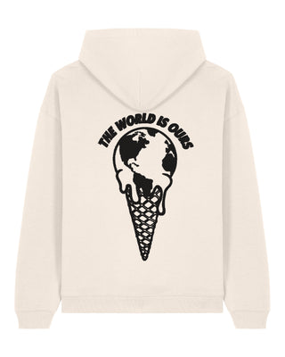 Hoodie Oversize Brodé "The World Is Ours" - Mira Paris