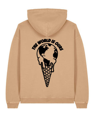 Hoodie Oversize Brodé "The World Is Ours" - Mira Paris