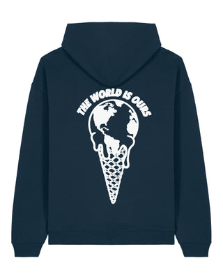 Hoodie Oversize Brodé "The World Is Ours" - Mira Paris