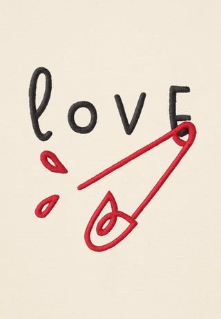 Sweatshirt Raglan Brodé "Love"