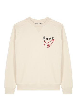 Sweatshirt Raglan Brodé "Love"