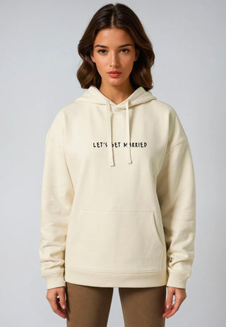 Hoodie Oversize Brodé "Let's Get Married"