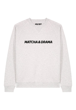 Sweatshirt Raglan Brodé "Matcha & Drama"