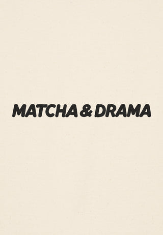 Sweatshirt Raglan Brodé "Matcha & Drama"