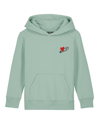 Hoodie Kids Brodé "Coeur Pins"