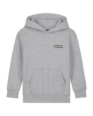 Hoodie Kids Brodé "Coordinates"