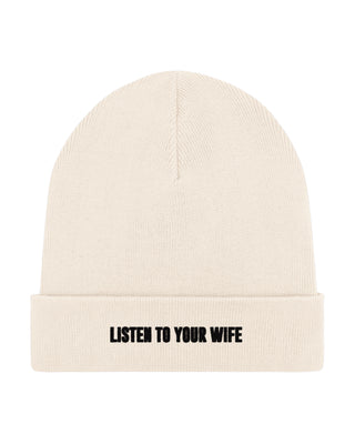 Beanie Classic Brodé "Listen to Your Wife"