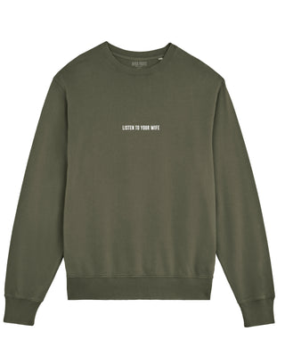 Sweatshirt Vintage Oversize Brodé "Listen To Your Wife"