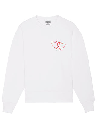 Sweatshirt Oversize Brodé "Double Heart"