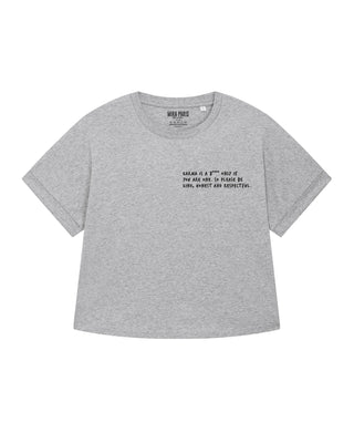 T-shirt Oversize Brodé "Karma Is A B****"