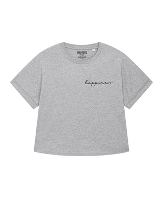 T-shirt Oversize Brodé "Happiness"