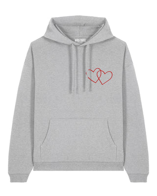 Hoodie Oversize Brodé "Double Heart"