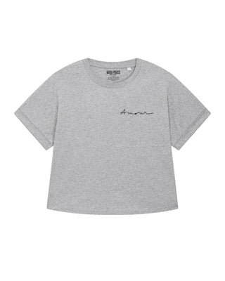 T-shirt Oversize Brodé "Amour"