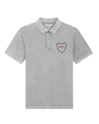 Polo Vintage Brodé "Amour"