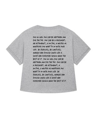 T-shirt Oversize  Imprimé au Dos "You Go Girl"