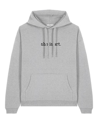 Hoodie Oversize Brodé "She Is Art"