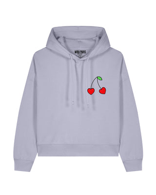 Cropped Hoodie Brodé “Cerises"