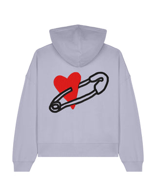 Cropped Hoodie "Coeur Pins"