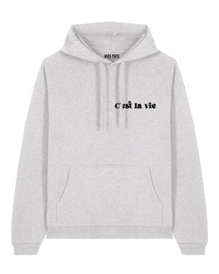 Hoodie Oversize Brodé "C'est La Vie"