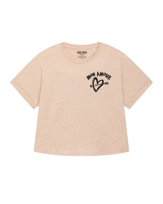 T-shirt Oversize Brodé "Mon Amour"