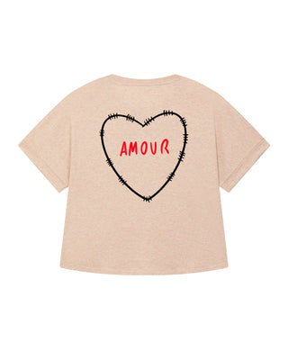 T-shirt Oversize  Imprimé au Dos "Amour"