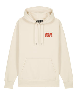 Hoodie Classic Brodé "Life is Love"