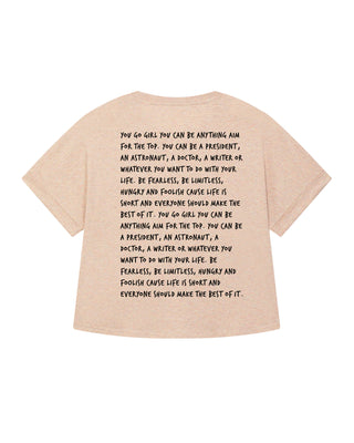 T-shirt Oversize  Imprimé au Dos "You Go Girl"