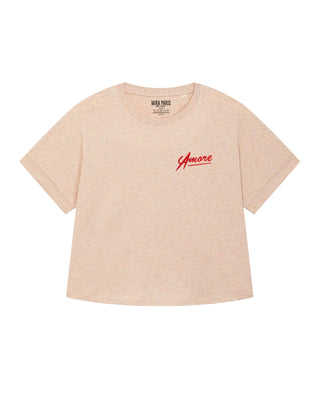 T-shirt Oversize Brodé "Amore"