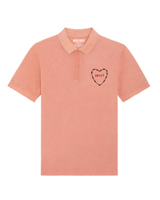 Polo Vintage Brodé "Amour"