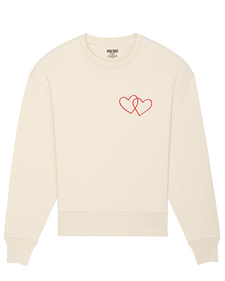 Sweatshirt Oversize Brodé "Double Heart"