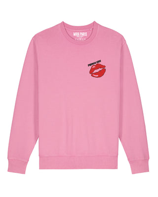 Sweatshirt Vintage Brodé "French Kiss"